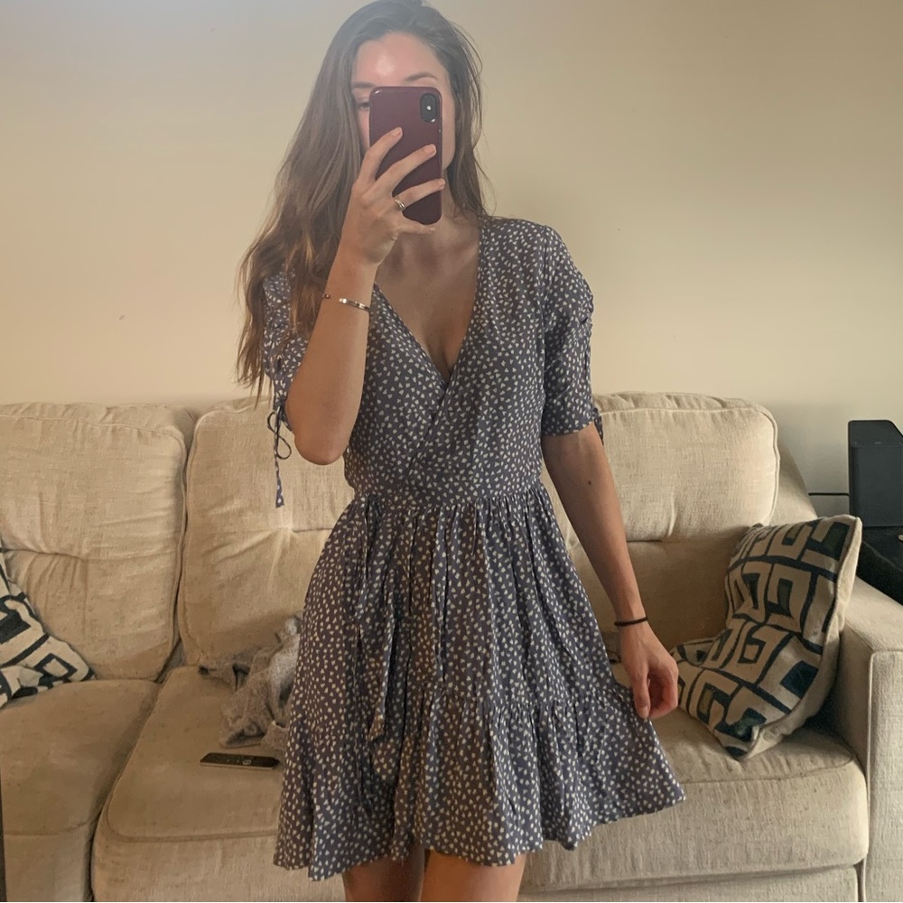 August the Label mini wrap dress